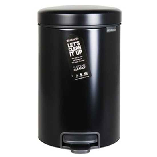 Picture of Atkritumu tvertne Brabantia ar pedāli 12l melna