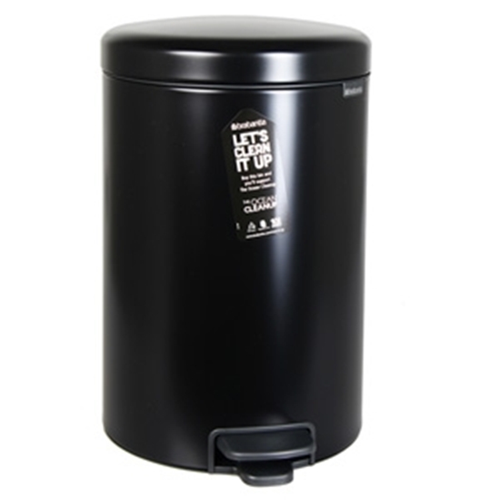 Picture of Atkritumu tvertne Brabantia ar pedāli 20l melna