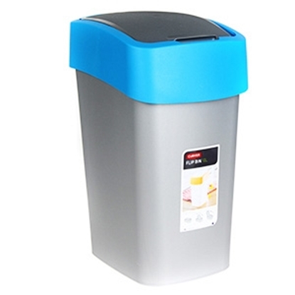 Picture of Atkritumu tvertne Curver Flip Bin 10L sudr./zils