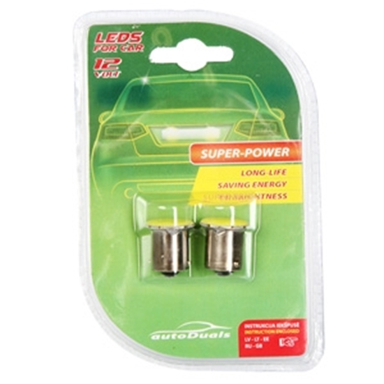 Picture of Autospuldzes LED BA15s, SMD, COB baltas 2gab.