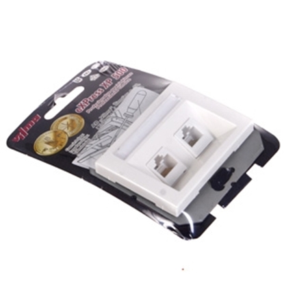 Picture of Datu rozete 1xRJ45/1xRJ11 XP500 balts