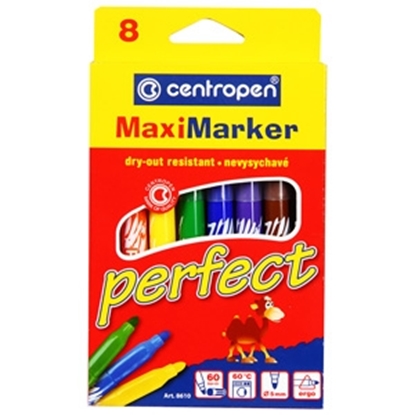 Изображение Flomasteri Centropen Maxi Perfect 8 krāsas