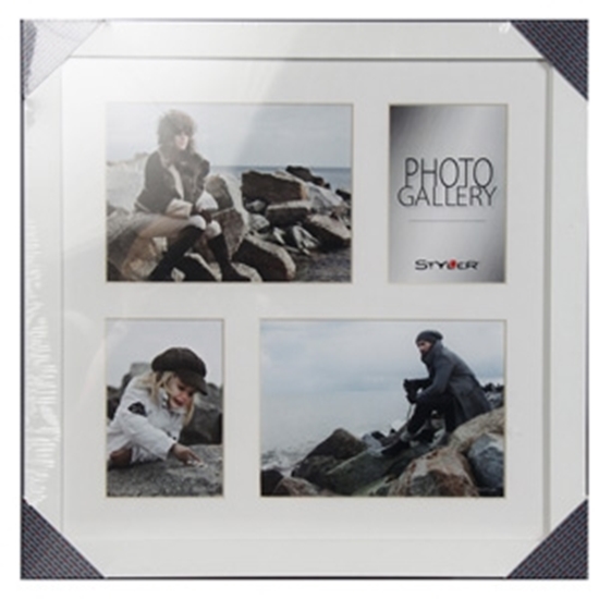 Изображение Fotorāmis Styler Narvik balts 39x39, 2x15x21, 2x10x15