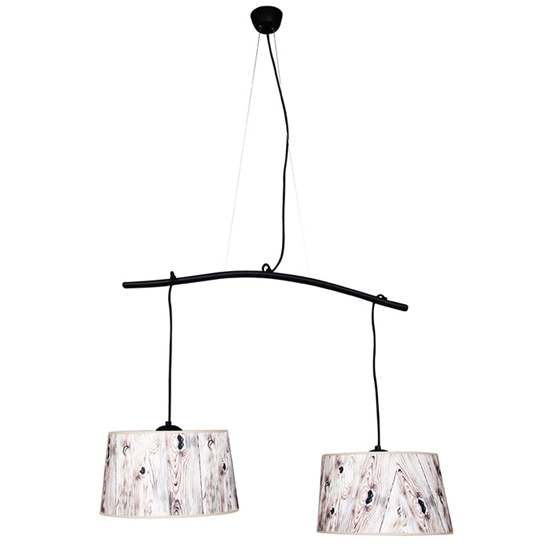 Picture of Gr.l.-ANCO 2x60W E27 melna/koka