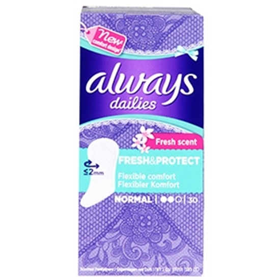 Изображение Hig.ieliktnīši Always Liners Normal Deo 30gab