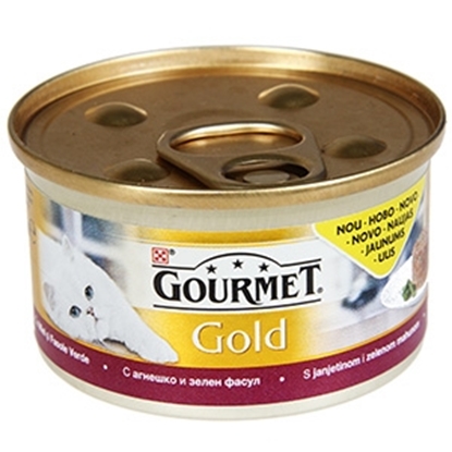 Attēls no Konservi kaķiem Gourmet Gold jērs/z.pupiņas 85g