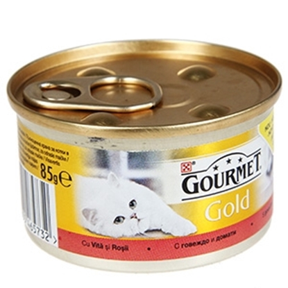 Picture of Konservi kaķiem Gourmet Gold liellopu/tom.85g