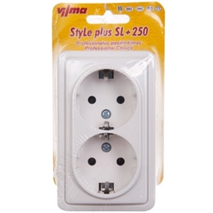 Изображение Kont.rozete 2-viet. v/a a/z SL250 balts