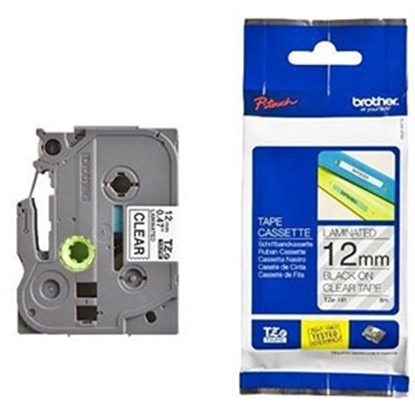 Picture of Lenta uzlīmju printerim 12mm melna/caursp.