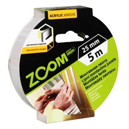 Attēls no Līmlenta ZOOM abpusēja 25mmx5m