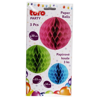 Attēls no Papīra bumbas d10,15,20cm 3gab