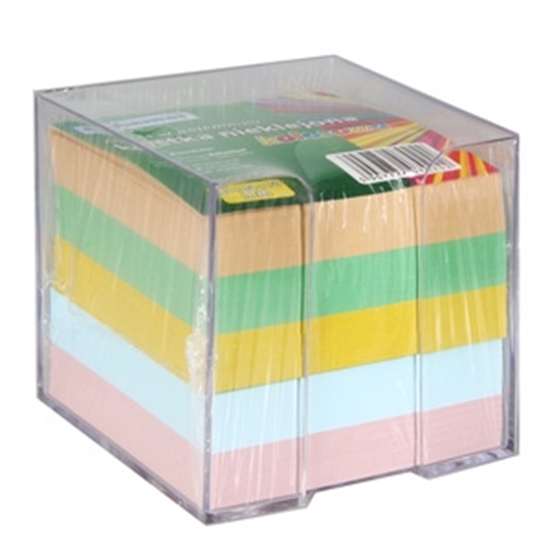 Picture of Piezīmju papīrs kastītē 8.4x8.4x7cm krāsains