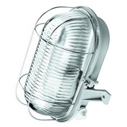 Attēls no Pl.lampa 60W E27 IP44 balta/met.