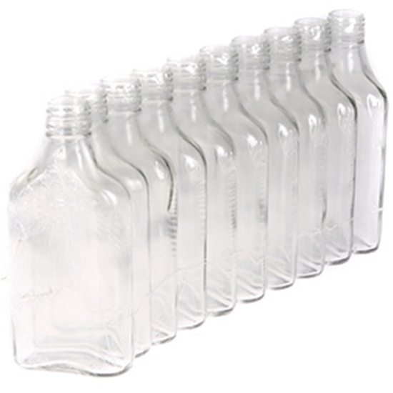 Picture of Pudele stikla BLAŠĶE ar vītni 200ml 8gab