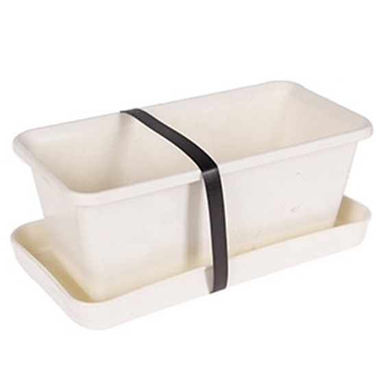 Picture of Puķu kaste ar paliktni 20cm balta