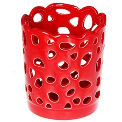 Attēls no Puķu pods caurumots, sarkans