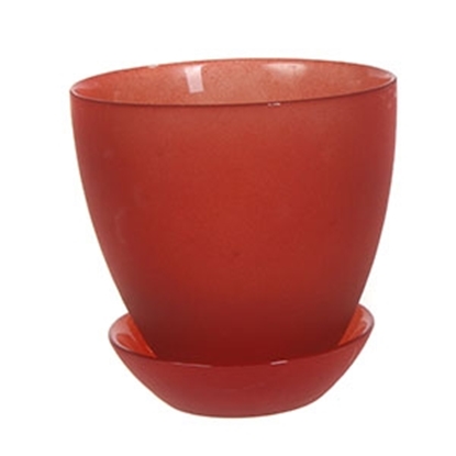 Attēls no Puķu pods orhidejai 10.5x11cm sarkans