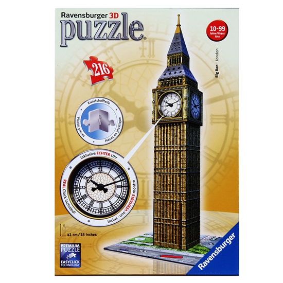 Изображение Puzle 3D Big Ben ar pulksteni 10gadi+