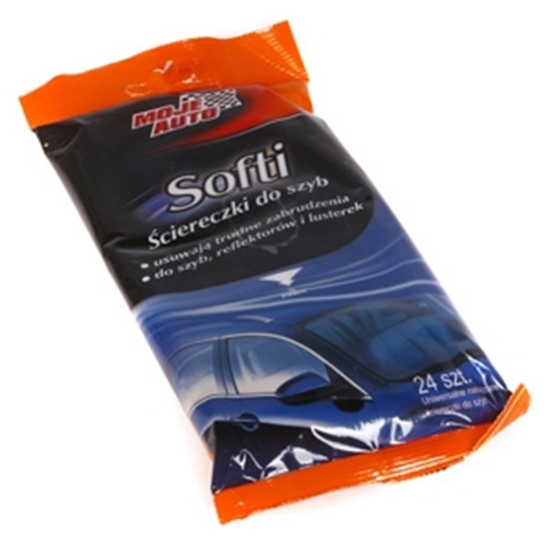 Изображение Salvetes auto stiklu kopšanai 24gab.