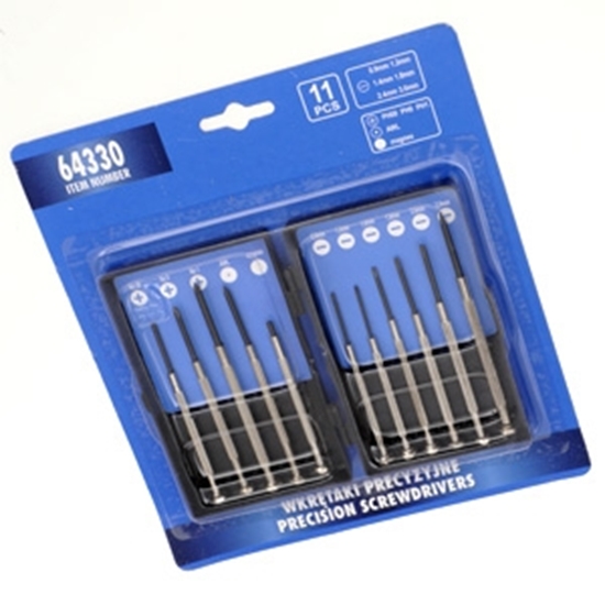 Picture of Skrūvgriežu komplekts smalkiem darbiem 11gab