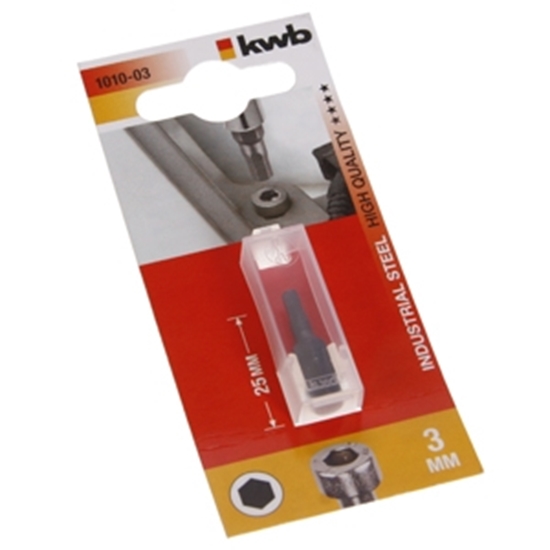 Picture of Skrūvgrieža uzgalis 1/4'' HEX3 25mm 3gab.