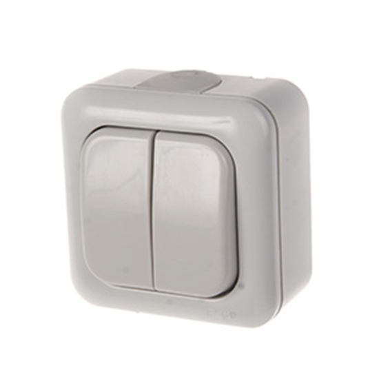 Изображение Slēdzis 1+1 v/a IP44 pelēks