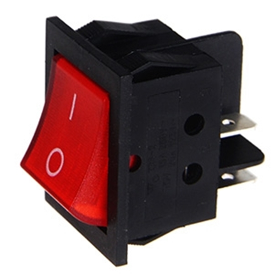 Picture of Slēdzis ON-OFF sarkans 6A/250V fiks.