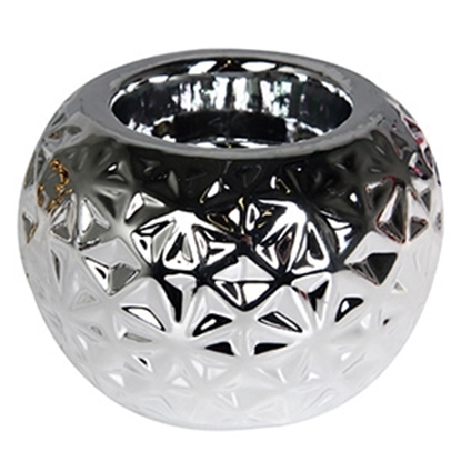 Picture of Svečturis tējassvecei 9x9cm keramikas, balts