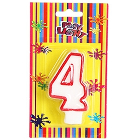 Изображение Tortes svecīte 7cm Cipars 4