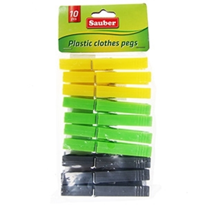 Изображение Veļas knaģi Sauber plastmasas 10gab.