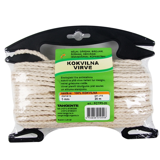 Picture of Virve kokvilnas, pīta d5mm 20m ar serdi
