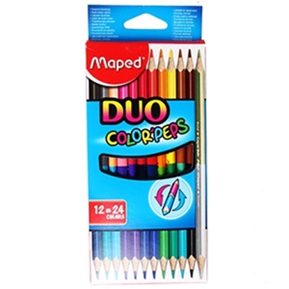 Attēls no Krāsu zīmuļi Maped Color`Peps Duo 12-krāsas