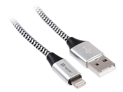 Изображение Kabel USB 2.0 iPhone AM lightning 1,0m czarno-srebrny