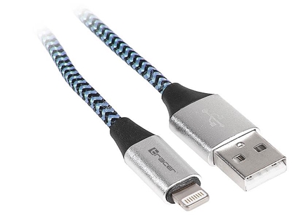 Изображение Kabel USB 2.0 iPhone AM lightning 1,0m czarno-niebieski