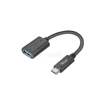 Attēls no Adapteris Trust Calyx USB-C to USB-A Black