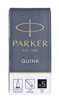 Picture of 1x5 Parker ink cartridge Quink black
