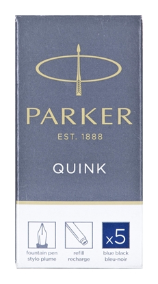 Picture of 1x5 Parker ink cartridge Quink blue black