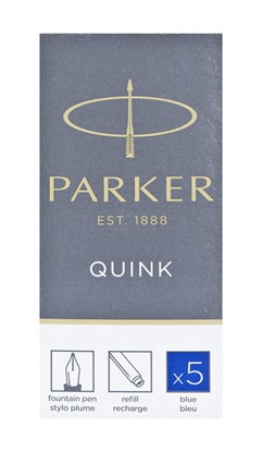 Picture of 1x5 Parker ink cartridge Quink blue