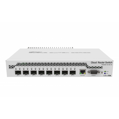 Attēls no Switch|MIKROTIK|CRS309-1G-8S+IN|1x10Base-T / 100Base-TX / 1000Base-T|8xSFP+|CRS309-1G-8S+IN