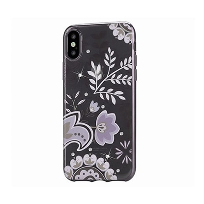 Attēls no Devia Bloosom Silicone Back Case With Swarovsky Crystals For Apple iPhone X / XS Silver