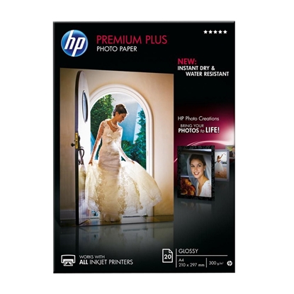 Attēls no HP Premium Plus Photo Paper A 4 Glossy white, 20 Sheet, 300 g