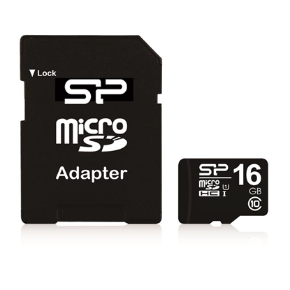 Attēls no Silicon Power memory card microSDHC 16GB Class 10 + adapter