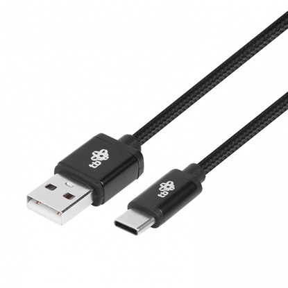 Attēls no Kabel USB-USB C 1.5m czarny sznurek