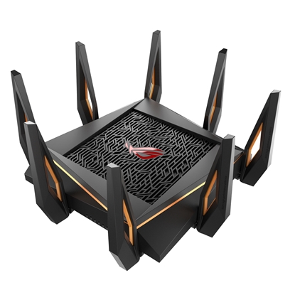 Attēls no ASUS Rapture GT-AX11000 wireless router Gigabit Ethernet Tri-band (2.4 GHz / 5 GHz / 5 GHz) Black
