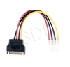 Изображение Delock Adapter Power SATA 15 pin male  4 pin Molex female 12 cm
