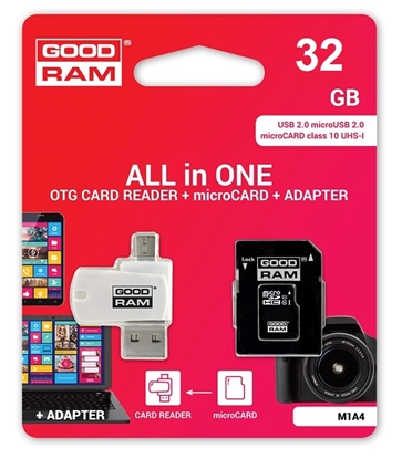 Изображение Goodram MicroSD 32GB All in one class 10 UHS I + Card reader