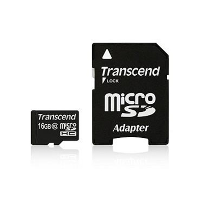 Attēls no Transcend microSDHC         16GB Class 10 + SD-Adapter