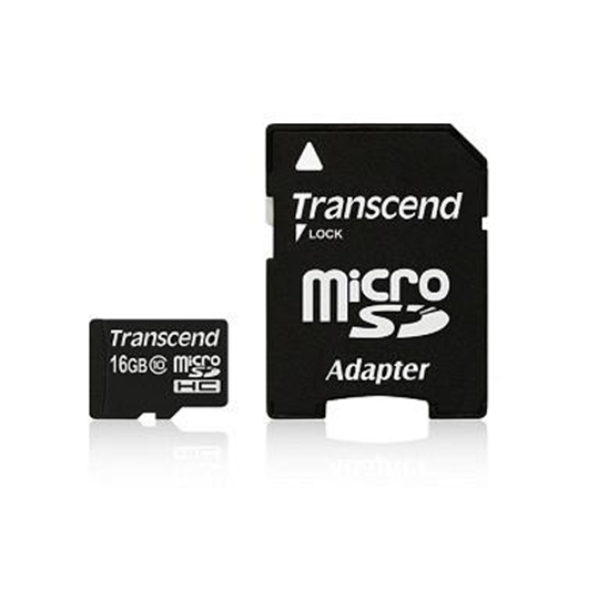 Picture of Transcend microSDHC         16GB Class 10 + SD-Adapter