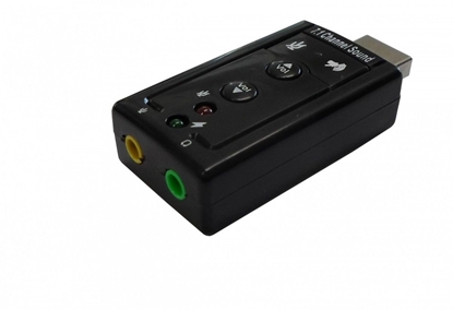 Picture of Savio AK-01 Sound Card USB / 7.1 / Adjustable Volume / Microphone