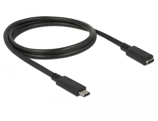 Picture of Delock Extension cable SuperSpeed USB (USB 3.1 Gen 1) USB Type-C™ male > female 3 A 1.0 m black